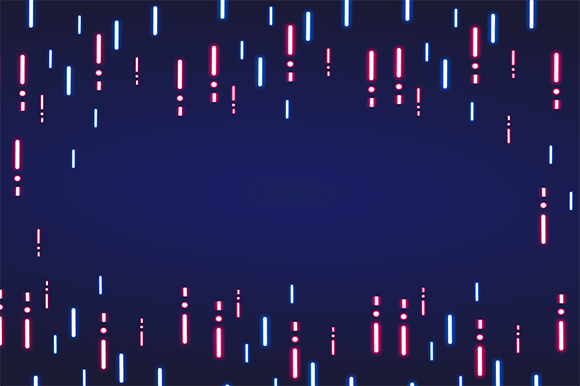 Background with Neon Lanterns Graphics