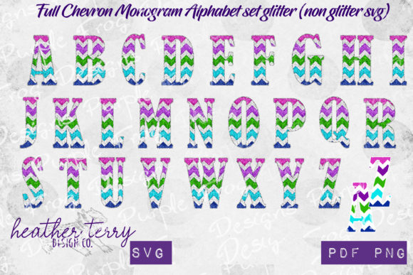 Chevron Monogram Clipart Bundle: A Vibrant Graphic Freebie for Creative Projects
