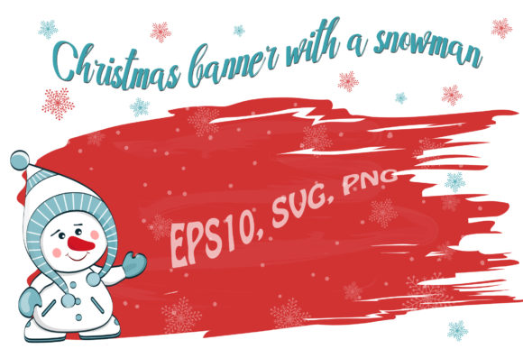 Christmas Banner with a Snowman: A Festive Freebie for Graphic Design Projects
