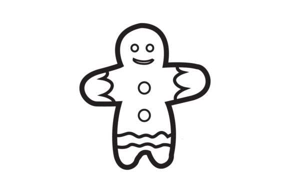 Gingerbread Line Art