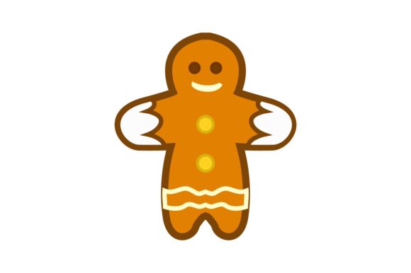 Gingerbread Vector in Brown: Graphics & Crafts