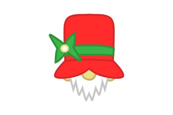 Gnome Vector in Red and White Graphics