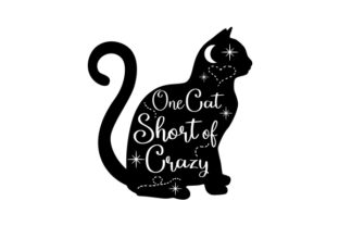 One Cat Short of Crazy: A Versatile Graphic Design Asset for Crafts and Freebies