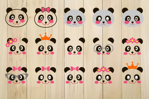 Panda Face Graphics: A Versatile Design Asset for Crafts and Creative Projects