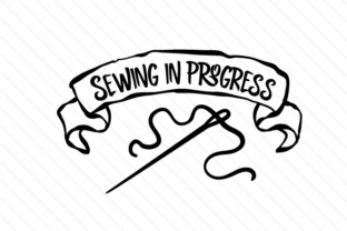 Sewing in Progress: A Versatile Graphic Design Asset for Crafts and Freebies