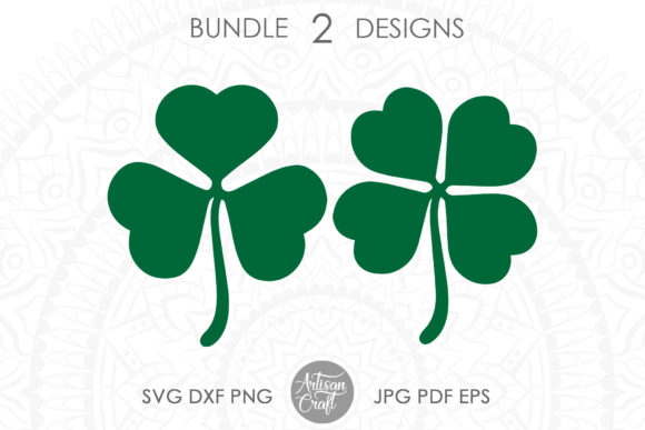 Shamrock St. Patrick's Day Graphics for Crafts and Local Business Branding
