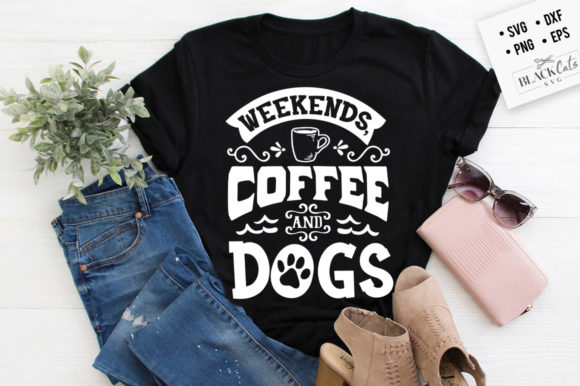 Weekends Coffee and Dogs: A Versatile Graphic Design Asset for Crafts & Branding