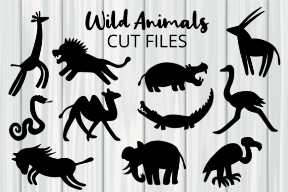 Wild Animal Silhouette Graphics for Crafts and Commercial Projects